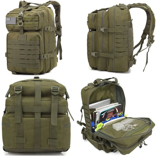 45L Man Tactical Backpacks HkingTraveling Bags Survival Outdoor 3P Assault Pack EDC Molle Pack For Trekking Hunting Bag