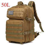 25L/50L Tactical Backpack Molle Bag Outdoor Bags Backpack for Hiking Camping Trekking Hunting Fishing GYM Bags Backpacks