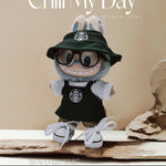 Labubu Clothes Outfit V1 V2 Work Uniform Keychain Set Mini Barista Costume Doll Clothes Collection For Sitting Dolls Display