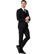 TweedLad Men's Business Suit Set Groomsmen Regular Fit-Tuxedo Jacket+Trousers Men Suit Set Lapel Formal Stylish Buttons Pockets