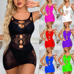 Female Hollow Out Bodysuit Short Sleeve Sexy Nightclub Dress For Women Bodycon Dress Sexy Lingerie For Women Erotic Costumes
