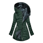Women Jacket Plus Size Women's Winter Jacket with Plush Lining Hooded Outerwear Warm Windproof Down Coat for Cold Weather Spring