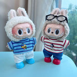 New Labubu 17cm Doll's Clothes Outfit Accessories For Cute The Monster Dolls Clothing Kids Gift Mickey Mouse And ‌Goofy Goof‌