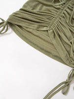 Bolopi Straps Backless Shirring Backless Sexy Mini Dress 2023 Summer Women Fashion New In Y2K Outfits Club Party Streetwear