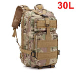 New 30/45L Man Tactical Backpacks HkingTraveling Bags Survival Outdoor 3P Assault Pack EDC Molle Pack For Trekking Hunting Bag