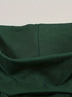 Spring Summer New European and American Solid Color Sexy Hollow Hanging Neck Tight Wrapped Hip Dress