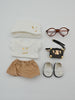 Customized Labubu Handmade Luxury set 17cm First and Second Generation Sets mini Backpack Cute Doll Shoes Brand Knitted Sweater