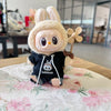 17cm Labubu I II Idol Dolls Cute Mini Plush Doll'S Clothes Korea Kpop Exo Idol Dolls DIY Accessories Gifts FEAR Hoodie Set