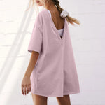 Women'S Clothing Sales Today Clearance Women'S Summer Oversized Tee Romper Casual Workout Athletic Romper Jumpsuite Damen