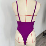 BEACHCICI Solid One-piece Swimsuit Women Deep V-neck Plain Swimsuits Monokinis 2025 New Summer Beach Swimwear Holiday Swimsuits