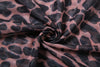 Combhasaki Women‘s Summer Mesh Leopard See-throug Tie-up Backless Mini Dress Flare Long Sleeve Beach Vacation Cover-ups Sundress
