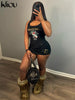 kliou Cross buckle Hip Skirts Women Casual High Waist Skinny Solid All-matched Mini Bottoms Concise Girls Trend Basic Streetwear