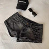 Women Y2K Summer Streetwear Gyaru Vintage Coquette Denim Mini Acubi Cowboy Shorts Button Low Rise Short Pants 2000s Alt Clothes