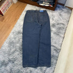 Hip Hop Cartoon Streetwear Polar Big Boy Jeans Embroidery Y2K Pants Retro Blue Baggy Jeans Mens Womens High Waist Wide Trouser