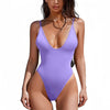 New Sexy One Piece Swimsuit Women Summer Holiday Swimwear Thong Monokini Bathing Suit 2024 Mujer Micro Bikini Solid Neon Yellow