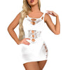 Female Hollow Out Bodysuit Short Sleeve Sexy Nightclub Dress For Women Bodycon Dress Sexy Lingerie For Women Erotic Costumes
