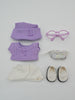 Customized Labubu Handmade Luxury set 17cm First and Second Generation Sets mini Backpack Cute Doll Shoes Brand Knitted Sweater