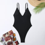 New Sexy One Piece Swimsuit Women Summer Holiday Swimwear Thong Monokini Bathing Suit 2024 Mujer Micro Bikini Solid Neon Yellow