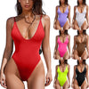 New Sexy One Piece Swimsuit Women Summer Holiday Swimwear Thong Monokini Bathing Suit 2024 Mujer Micro Bikini Solid Neon Yellow