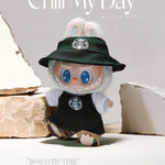 Labubu Clothes Outfit V1 V2 Work Uniform Keychain Set Mini Barista Costume Doll Clothes Collection For Sitting Dolls Display