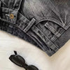 Women Y2K Summer Streetwear Gyaru Vintage Coquette Denim Mini Acubi Cowboy Shorts Button Low Rise Short Pants 2000s Alt Clothes