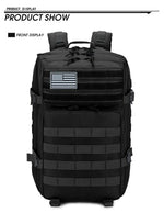 45L/25L Tactical Backpack Men's Travel Large Capacity Rucksacks Men Waterproof Outdoor Sports Multi-functional Bags