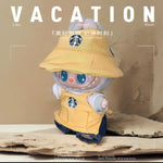 Labubu Clothes Outfit V1 V2 Work Uniform Keychain Set Mini Barista Costume Doll Clothes Collection For Sitting Dolls Display