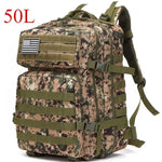 25L/50L Tactical Backpack Molle Bag Outdoor Bags Backpack for Hiking Camping Trekking Hunting Fishing GYM Bags Backpacks
