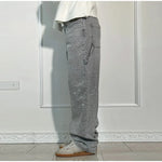 Chic Rhinestone Women's Jeans Y2k Street Oversize Loose Shining Female Wide Leg Pants 2025 Spring Summer Lady Denim Trousers