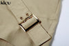 kliou Cross buckle Hip Skirts Women Casual High Waist Skinny Solid All-matched Mini Bottoms Concise Girls Trend Basic Streetwear