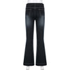Y2K Women'S Flared Pants Vintage 90S Low Waist Jeans Aesthetic High Street Cargo Pants Korean Fashion Trousers 2024 New