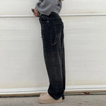 Chic Rhinestone Women's Jeans Y2k Street Oversize Loose Shining Female Wide Leg Pants 2025 Spring Summer Lady Denim Trousers