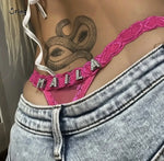 Custom Thongs with Name for Boyfriend Crystal Letter Body Jewelry Women Sexy Lace Bikini G-String Panties Valentine's Day Gift