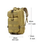 Military Tactical Backpack Army Day Assault Pack Rucksack Molle Bag Bug Out Bag