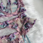 Fairy Lingerie Floral Transparent Underwear Ruffle Garter Intimate Delicate Underwear Beautiful See through Outfits