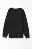 Gray Valentine Sequin XOXO Corded Crew Neck Sweatshirt