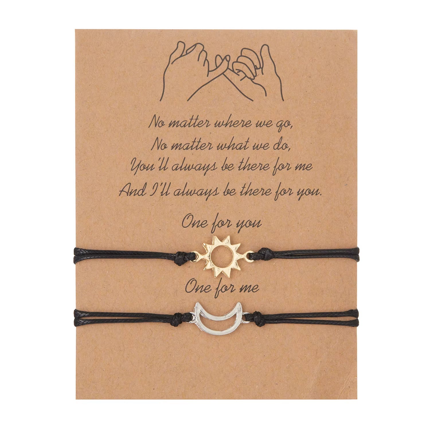 Sun Moon Couple Bracelets Bangle Jewelry Handmade Braided Rope Adjustable Bracelet for Women Men Lady Girls Valentines Day Gift