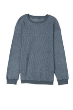 Gray Valentine Sequin XOXO Corded Crew Neck Sweatshirt