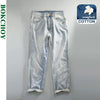 Summer Spring New Casual Vintage Jeans for Men Clothing Washed Soft Cotton Loose Straight Man Pants Baggy Jeans KK1012-1