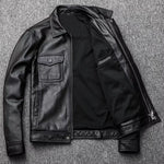 Wholesales.100% Genuine Leather Jacket.Classic Casual Black Men Cowhide Clothes.Quality plus Size Leather Coat.Father'S Gift