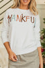 THANKFUL Round Neck Drop Shoulder Sweater