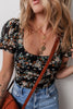 Printed Scoop Neck Short Sleeve Bodysuit