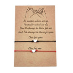 Heart-shaped Sunflower Wax Line Hand-woven Couple Friendship Card Bracelet