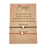 Heart-shaped Sunflower Wax Line Hand-woven Couple Friendship Card Bracelet
