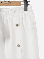 Fashion Women Pants Sets 2024 Elegant Suits Casual Irregular Hem Button up Half Sleeve Shirt and Loose Straight Leg Pants