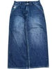 European and American Vintage Wash Do Old Jeans Men Y2K Street Fashion Pocket Cross Embroidery Wide Leg Pants Punk Trend Pants