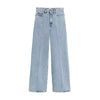 LUXURY Cotton Jeans Set for Women 2025 Spring Casual Versatile Long Sleeve Shirt, High Waist Straight Leg Pants