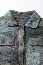Multicolor Brushed Checked Western Buttoned Jacket