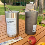 600Ml Coffee Cup Stainless Steel Thermal Water Bottle with Straw Ice American Coffee Mug Double-Layer Vacuum Flask Cup