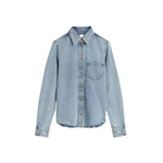 LUXURY Cotton Jeans Set for Women 2025 Spring Casual Versatile Long Sleeve Shirt, High Waist Straight Leg Pants